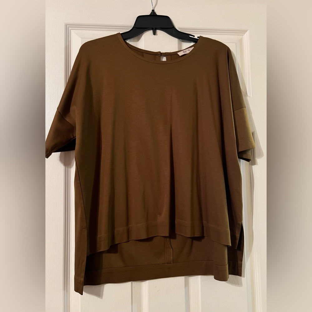 MADEWELL Oversized Luxurious Tee in Dark Brown Size M